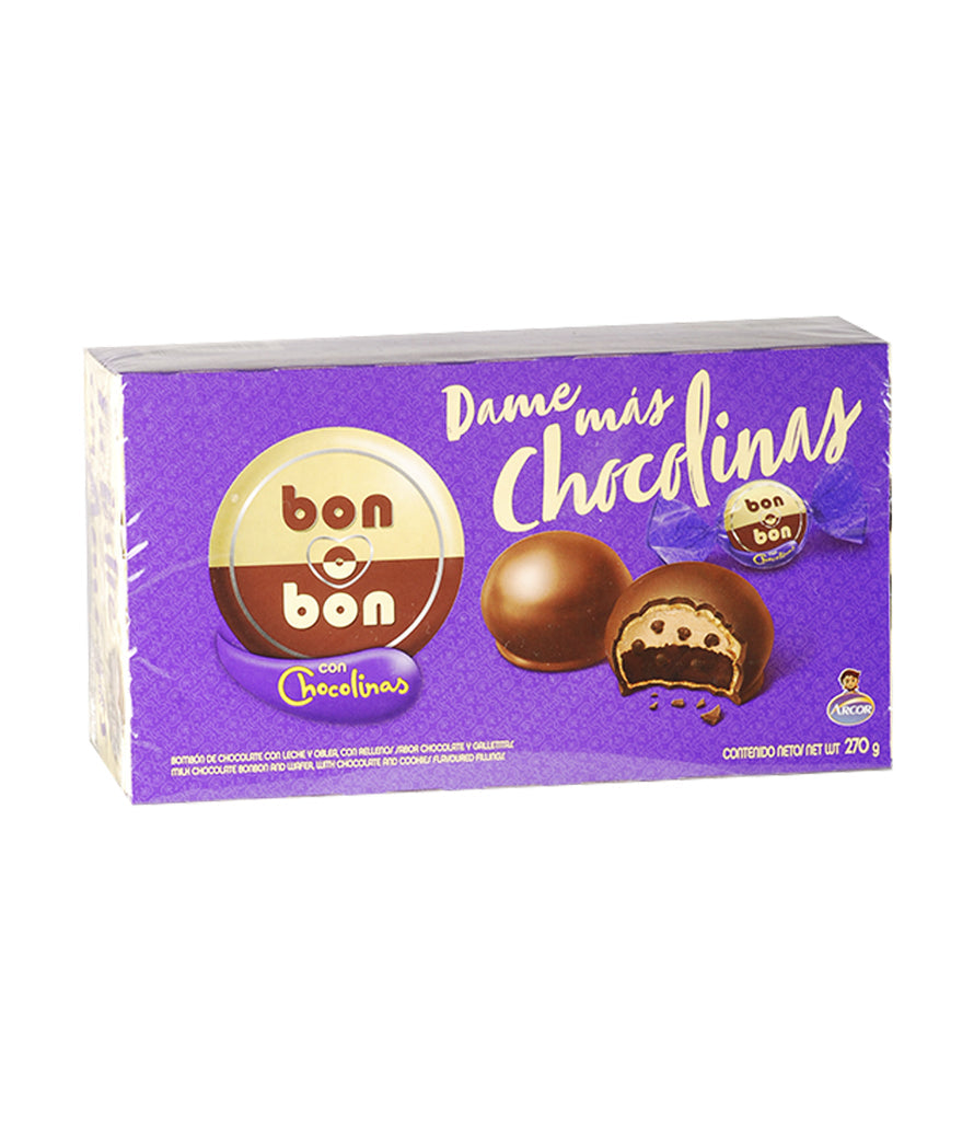 Bon O Bon Bombons with Peanut Cream Filling and Wafer Chocolinas 270g