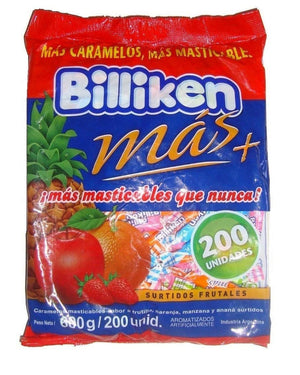 Billiken Más Soft Candies Assorted Fruit Flavors 600g / 21.16 oz