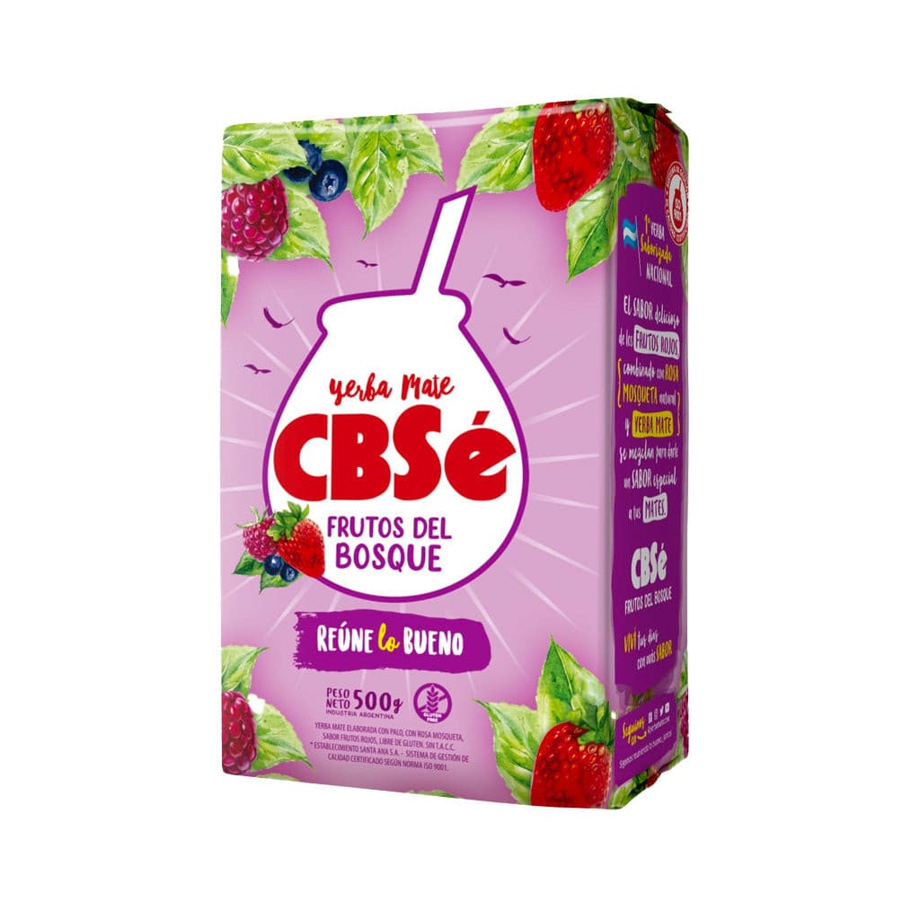 CBSÉ Yerba Mate Frutos del Bosque Redberries, 500 g / 1.1 lb