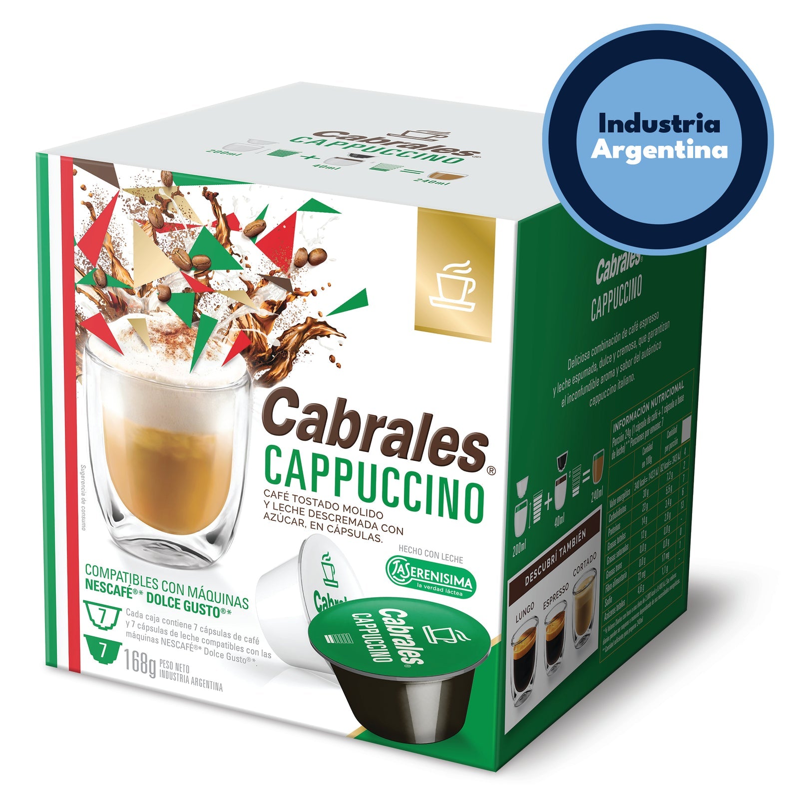 Cabrales Cappuccino Coffee Capsules 84g