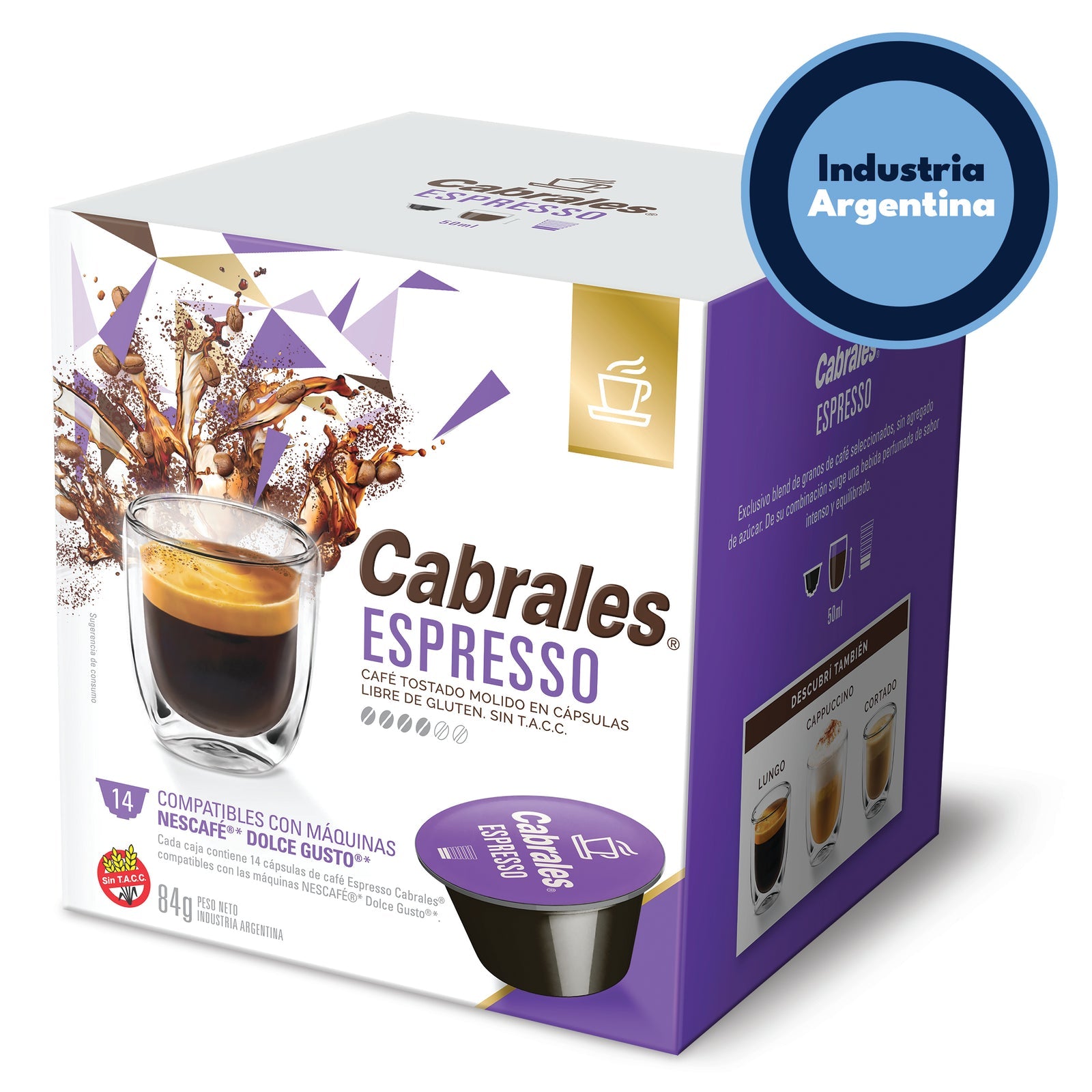 Cabrales Espresso Coffee Capsules 84g