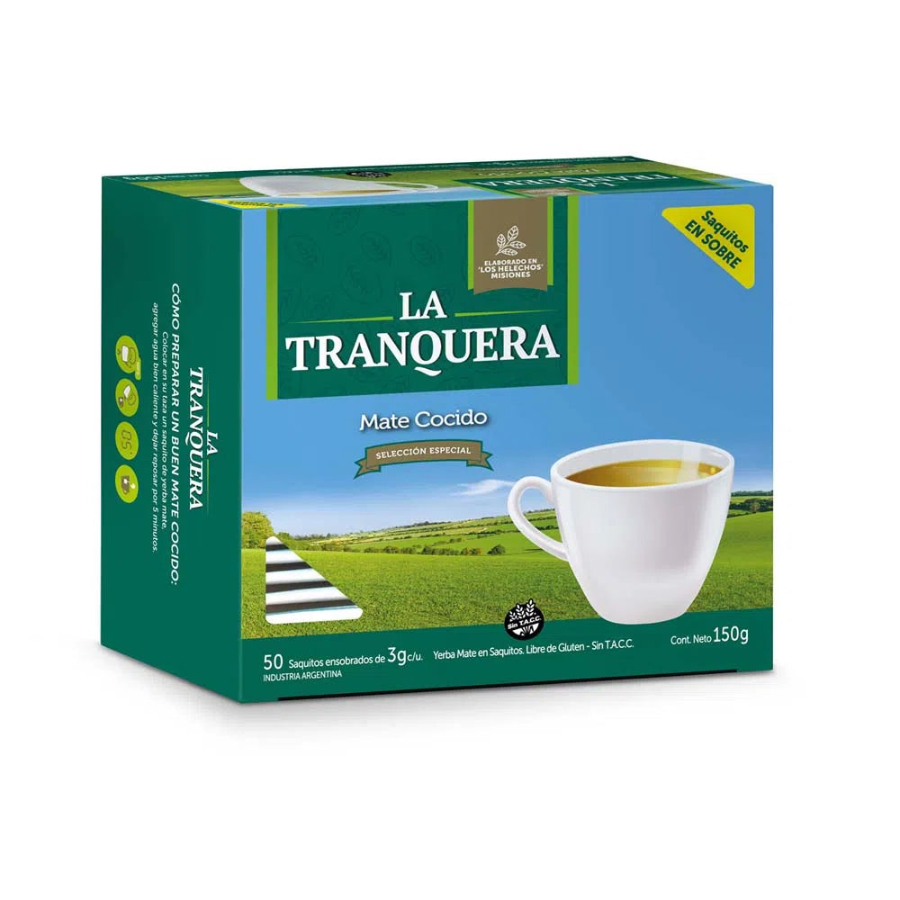 La Tranquera Mate Cocido - Instant Brew Mate in Tea Bags (50 tea bags)