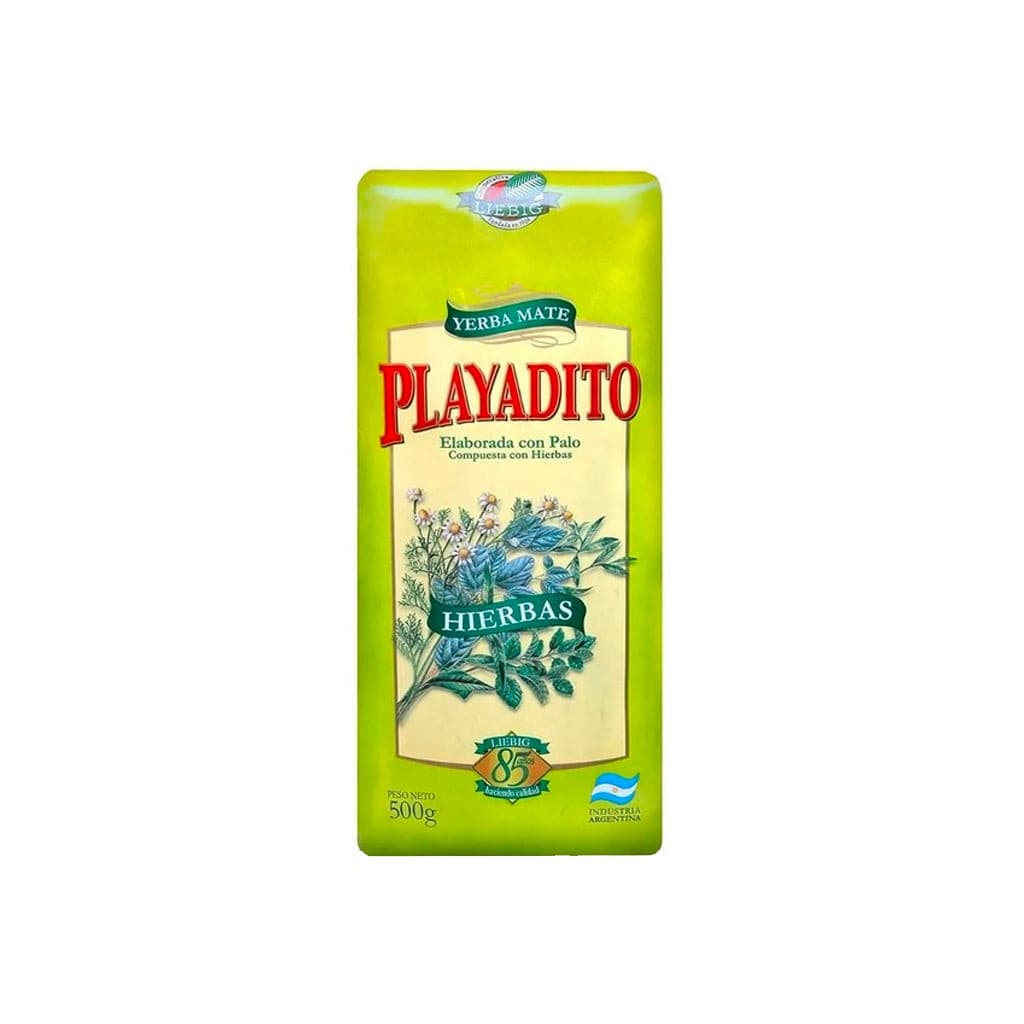 Playadito Yerba Mate con Hierbas from Colonia Liebig, with Lemon Verbena, Chamomile, Sage & Peperine,(500g/1.1lb)