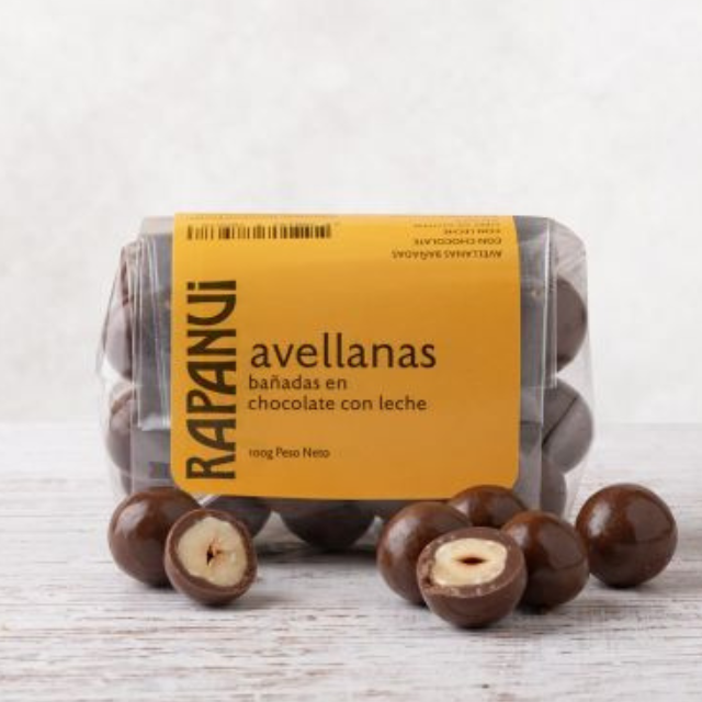 RapaNui Hazelnuts Dipped in Milk Chocolate 100 g / 3.5 oz