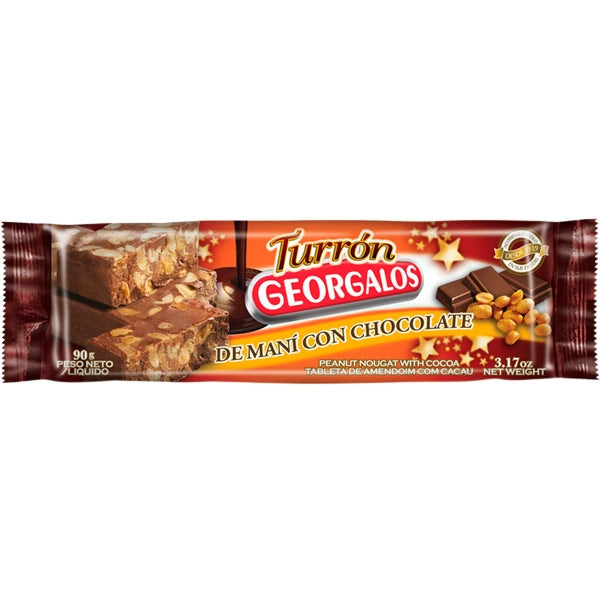 Georgalos Peanut Nougat With Chocolate 90g / 3.17oz