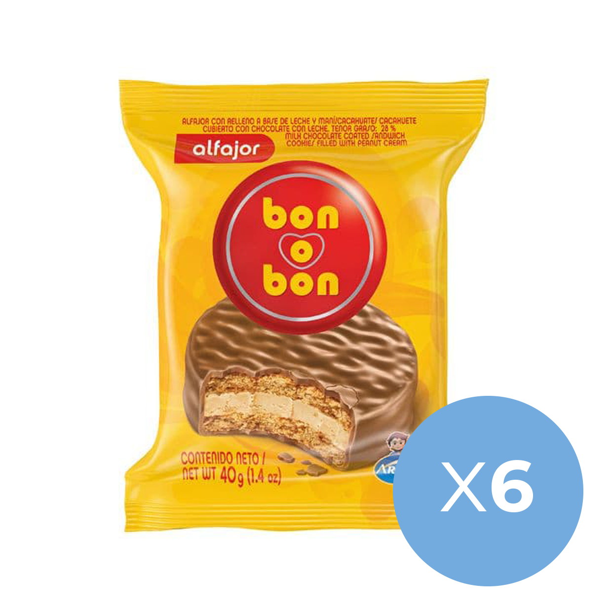 Alfajor Bon o Bon x6 Units