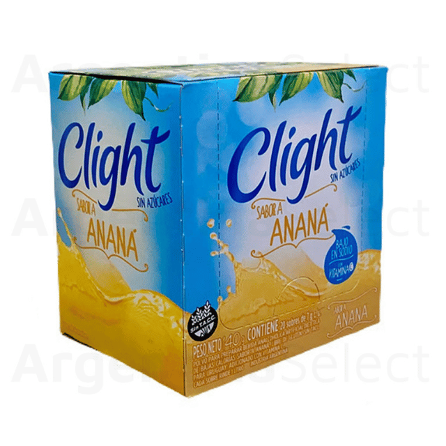 Clight Powdered Juice Pineapple Flavor Sugar Free (box of 20) 160 g / 5.6 oz