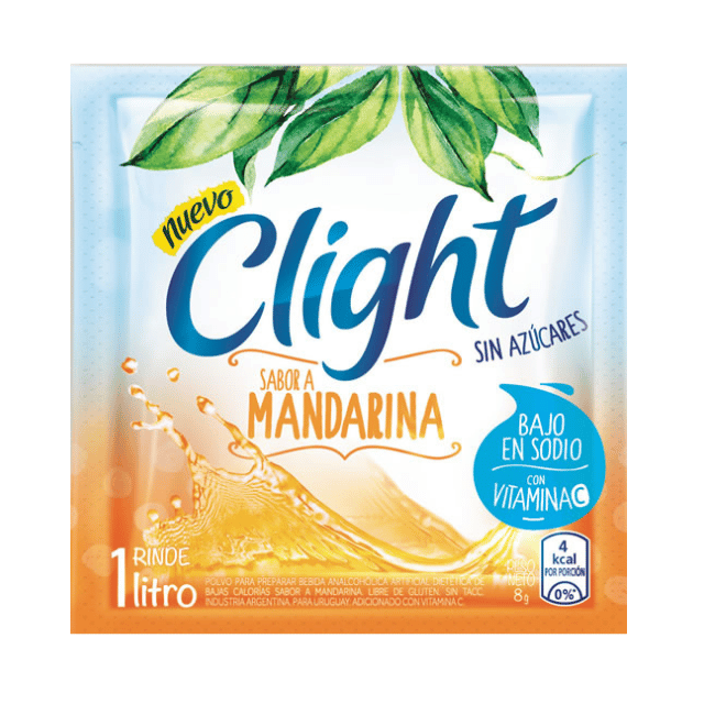 Clight Powdered Juice Tangerine Flavor Sugar Free (box of 20) 160 g / 5.6 oz