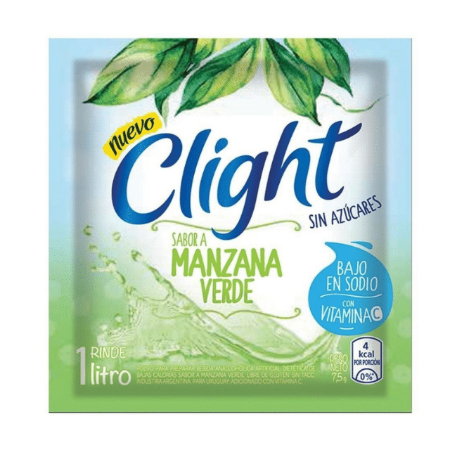 Clight Powdered Juice Green Apple Flavor Sugar Free (box of 20) 160 g / 5.6 oz