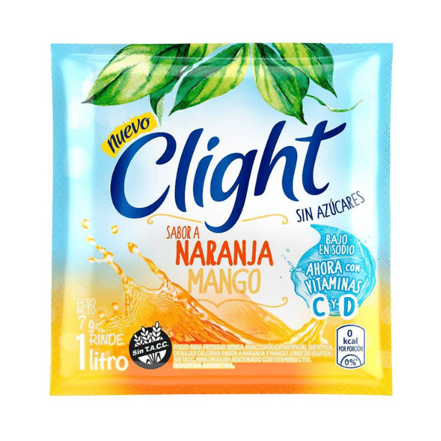 Clight Powdered Juice Orange-Mango Flavor Sugar Free (box of 20) 160 g / 5.6 oz