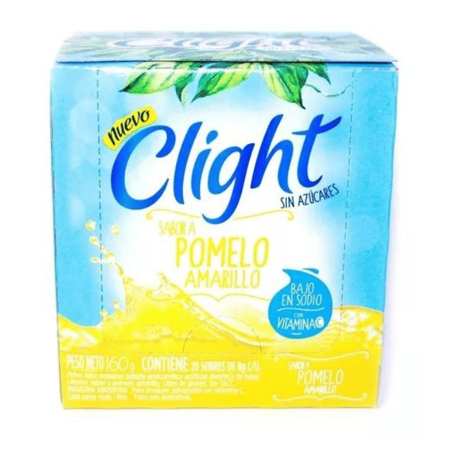 Clight Powdered Juice Yellow Grapefruit Flavor Sugar Free (box of 20) 160 g / 5.6 oz