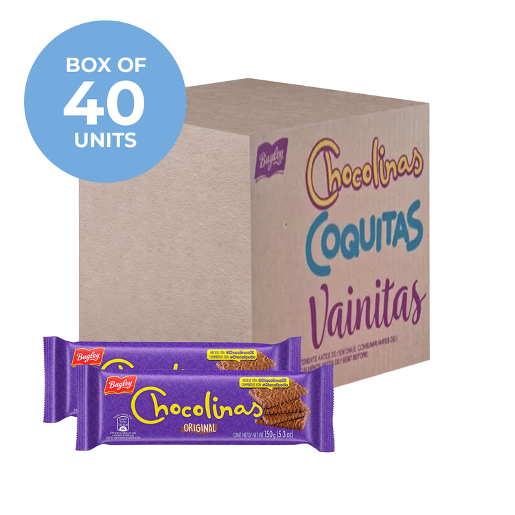 Chocolinas Chocolate Cookies 150 g box of 40 units