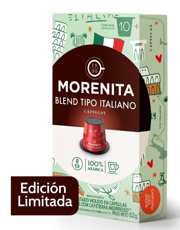 La Morenita Coffee Capsules Italian Blend 52g