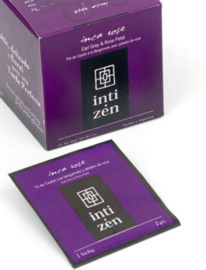 Inti Zen Inca Rose - Ceylon Tea, Bergamot & Rose Petals from Patagonia (box of 15 tea bags)