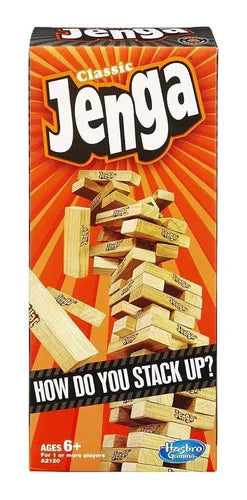 Jenga Classic Physical and Mental Skill Game by Hasbro