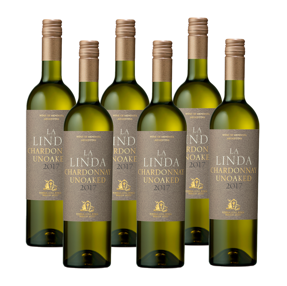 La Linda Chardonnay Unoaked 750 ml (box of 6 Bottles)