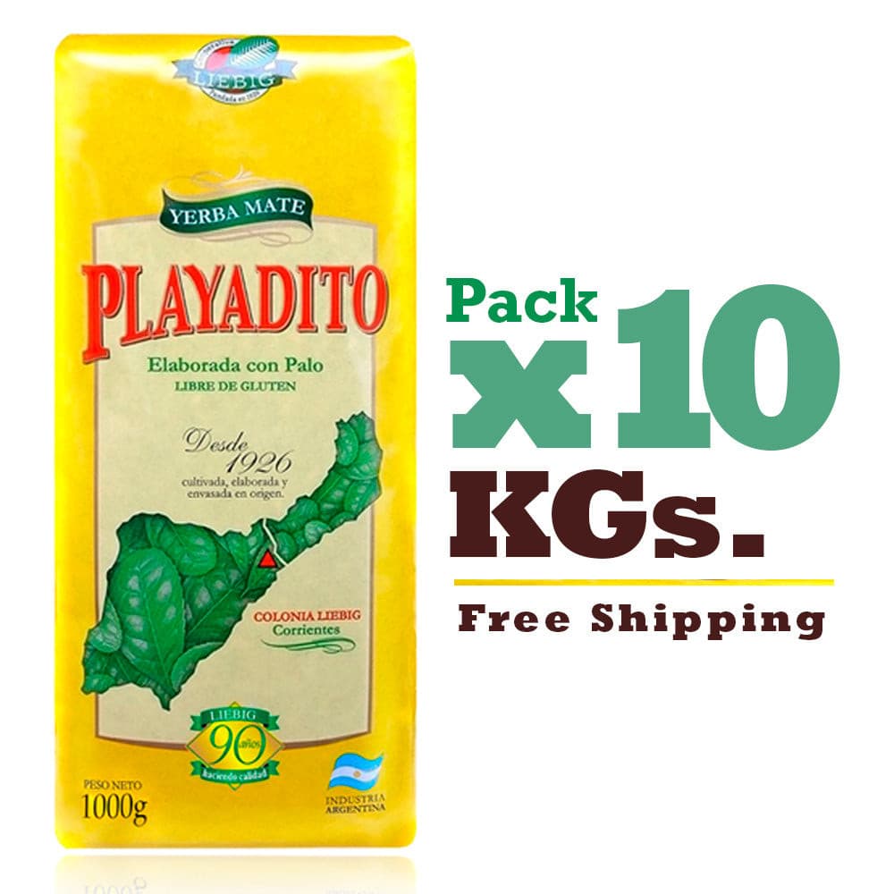 Yerba Mate Playadito 10 Pack - 1 kg. / 2.2 lbs