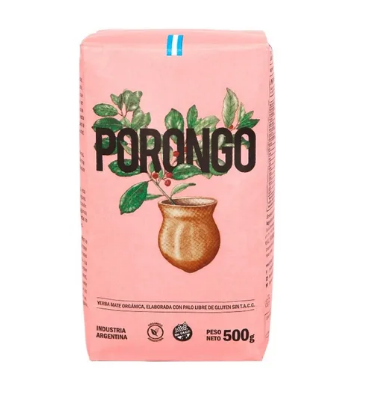 Porongo Certified Organic Yerba Mate Pink Bag 500 g / 1.1 lb