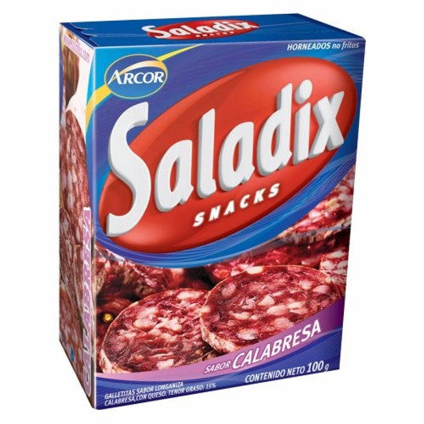 Saladix Calabresan Salami Snacks, Baked Not Fried, 100 g / 3.5 oz