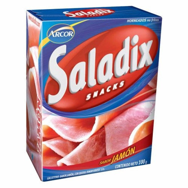 Saladix Ham Snacks, Baked Not Fried, 100 g / 3.5 oz